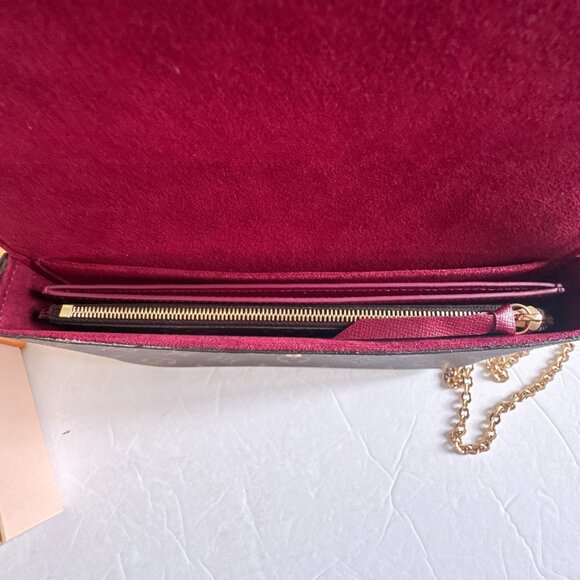 Louis Vuitton Felicie Pochette Monogram Canvas Fuchsia Microfiber - Picture 7 of 16